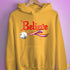 Believe Lesbian Pride Jingle Bell Hoodie - Mustard